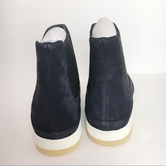 Vince Rhys‎ Dark Navy Blue Suede Leather High Top Platform Sneaker Boot 10 NEW - Picture 6 of 14